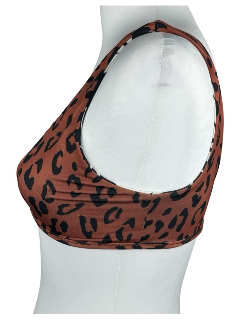 NWT Billabong Spotted N Paradise Reversible Ava Tank Bikini Top Leopard Tropical - Picture 15 of 15
